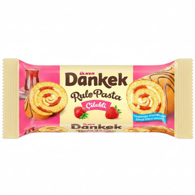 Biskvīta rulete ar zemeņu un vaniļas krēma pildījumu, DANKEK, Ulker, 235 g