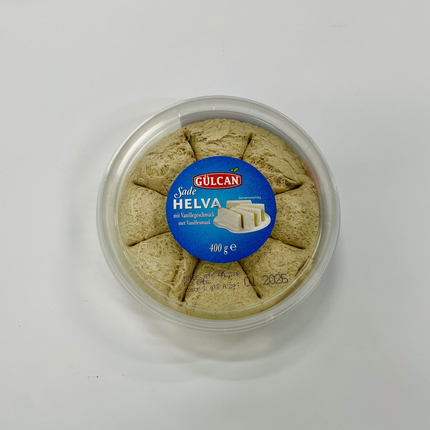 Gülcan vanilės halva, apvali 400g