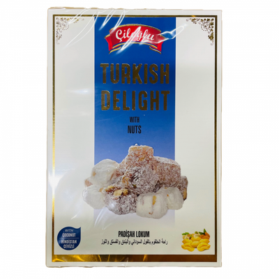 Lokumas su įvairiais riešutais ir kokoso drožlėmis. CILOGLU PADISAH, 200 g