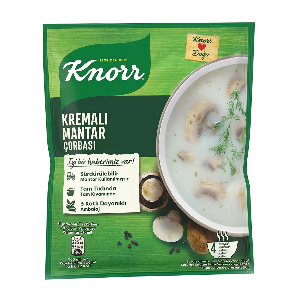 Sēņu krēmzupa, Kremalı Mantar Çorbası, Knorr, 63g