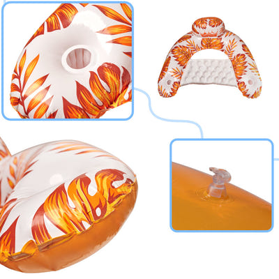 Piepūšamais ūdens sauļošanās krēsls, Bestway, oranžs