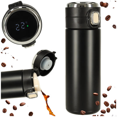 Termoss ar iemuti un LED displeju, melna, 350ml