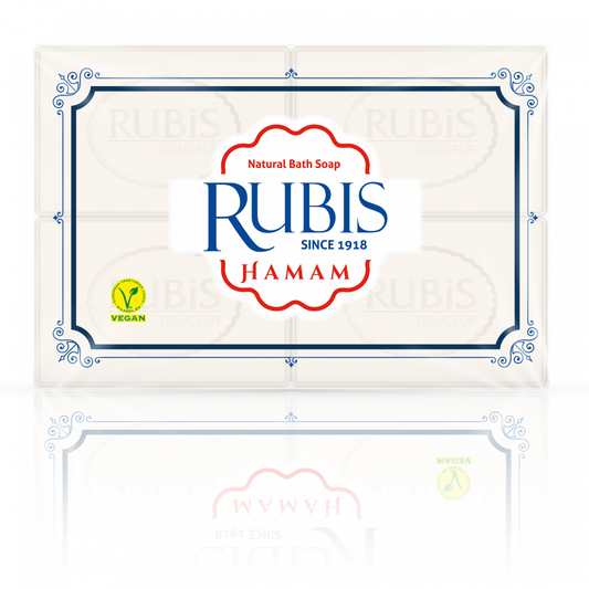 Dabīgās Turku pirts hamam ziepes,  RUBIS HAMAM, 150 g x 4 gab.