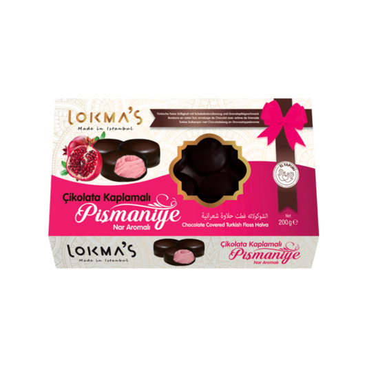 Lokma granaatõunamaitseline suhkruvatt šokolaadis pismaniye 200g