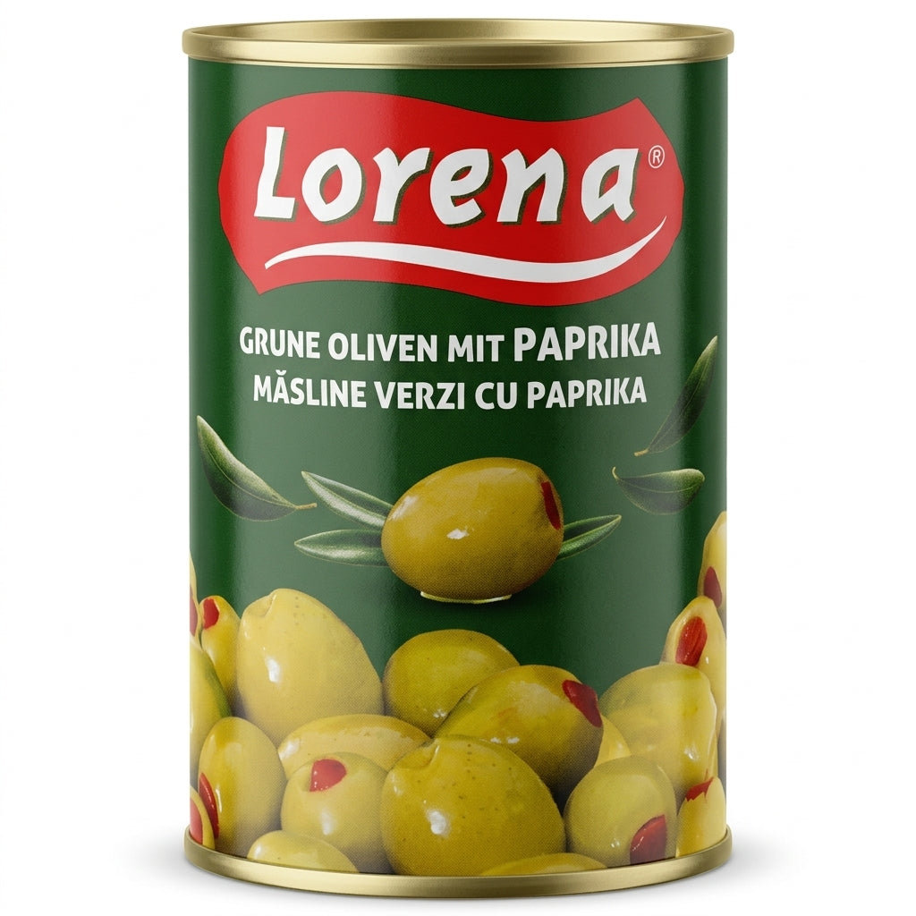 Lorena, Zeytin Zaļās olīvas ar papriku, 300g