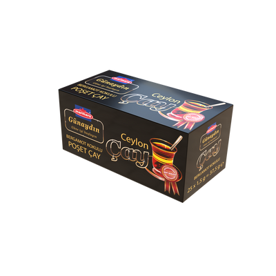 Marmara Gunaydin juodoji Ceylono arbata su bergamote, maišeliuose 25x1.5g