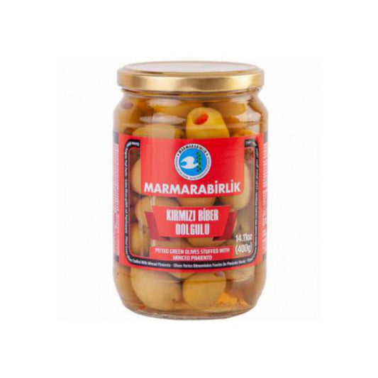 Marmarabirlik täidetud rohelised oliivid 700g