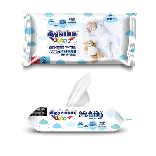 Mitrās salvetes, mazuļu, HYGIENIUM, jūtīgai ādai 72 gab