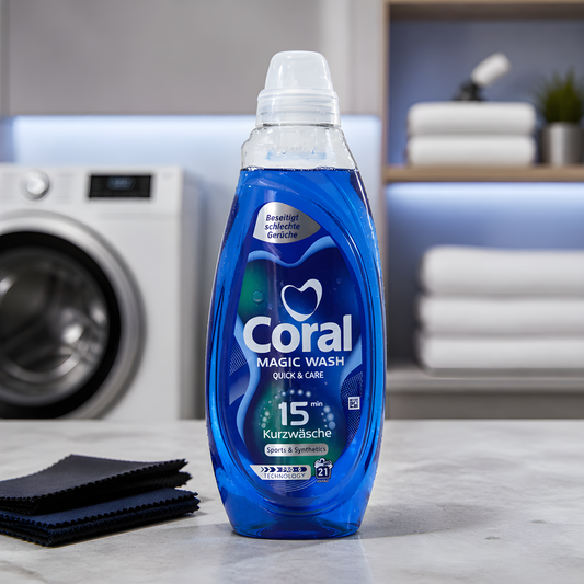 Šķidrais veļas mazgāšanas līdzeklis sporta un sintētiskajam apģērbam, Coral, 840ml, 21 mazgāšanas reizei