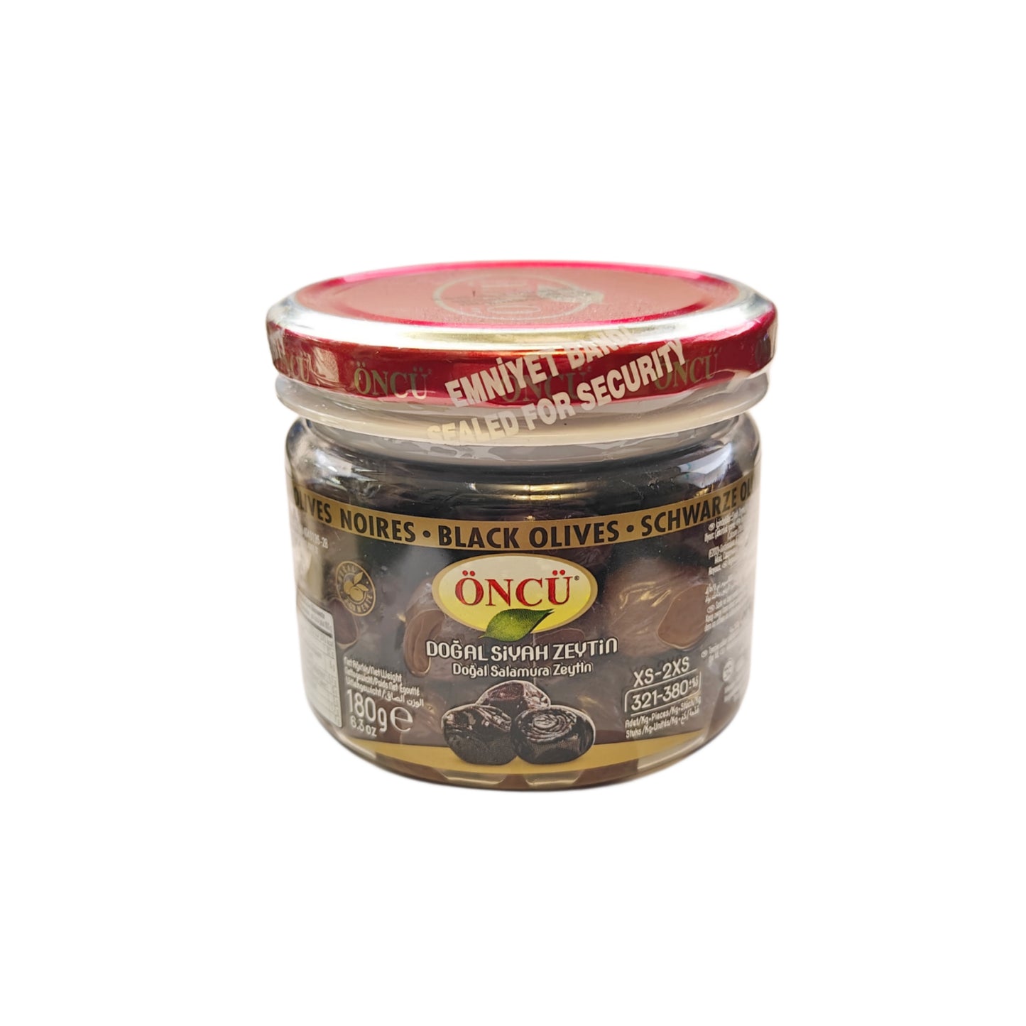 Чёрные оливки, Öncü, солёные (Xs)-(2xs) 180 г