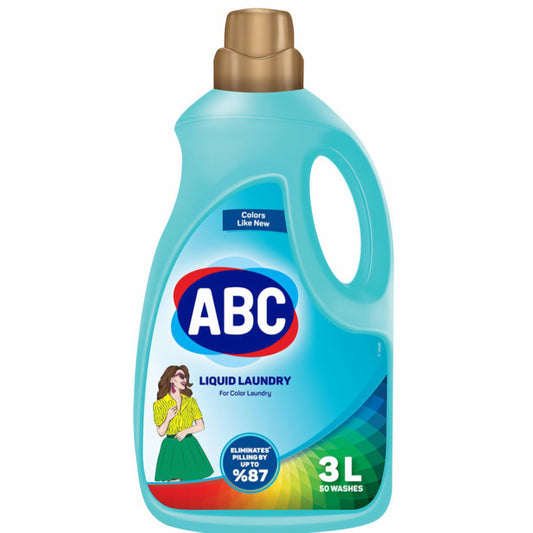 ABC, krāsainu audumu veļas mazgāšanas līdzeklis, 3l, 50 mazgāšanas reizēm
