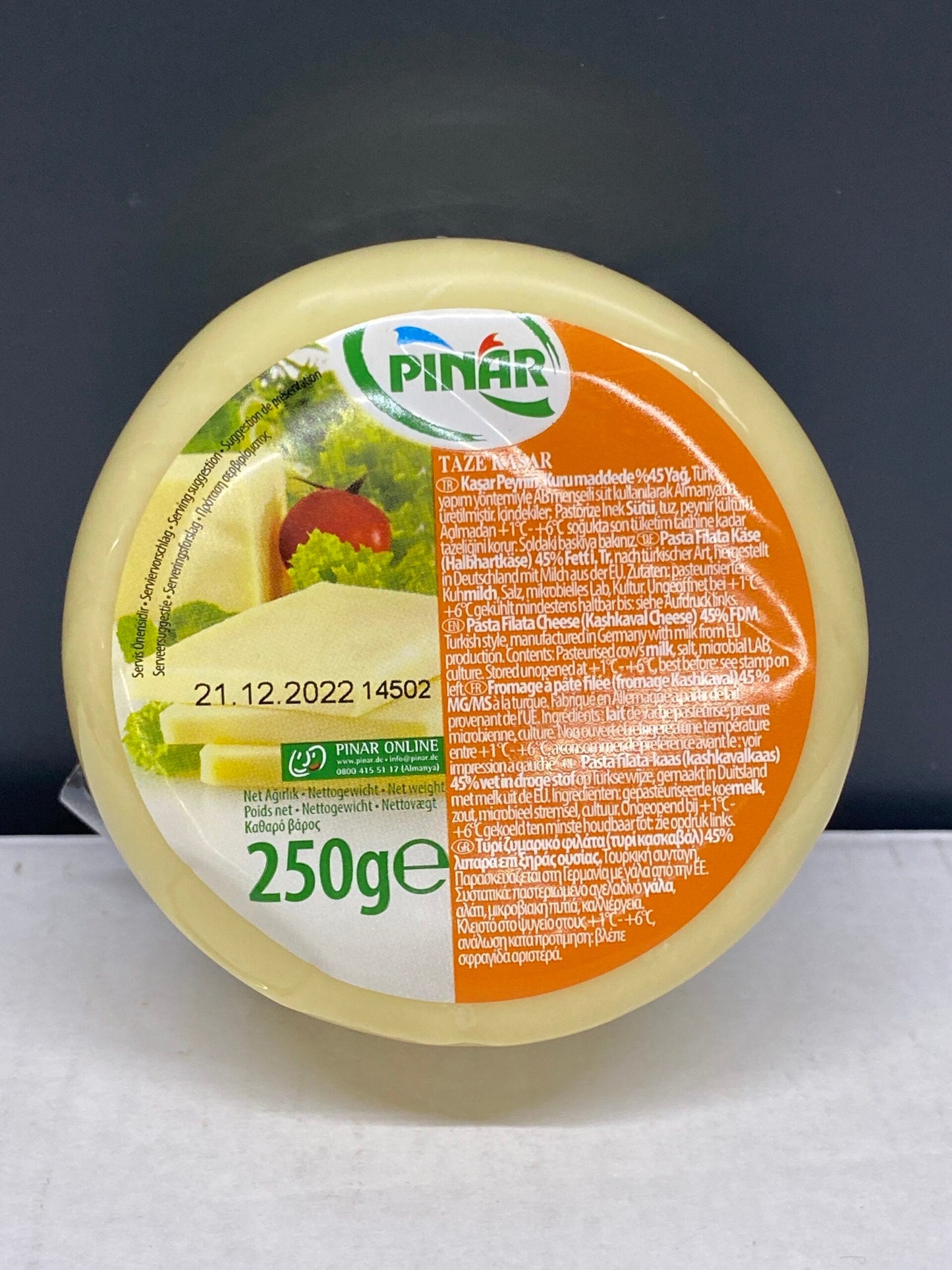 Pınar taze kaşar 250g - by Pınar - austrumu ēdieni, kaşar peyniri, turkish, turku, ēdieni