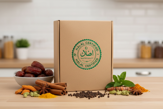 kaste ar halal marķējumu uz iepakojuma