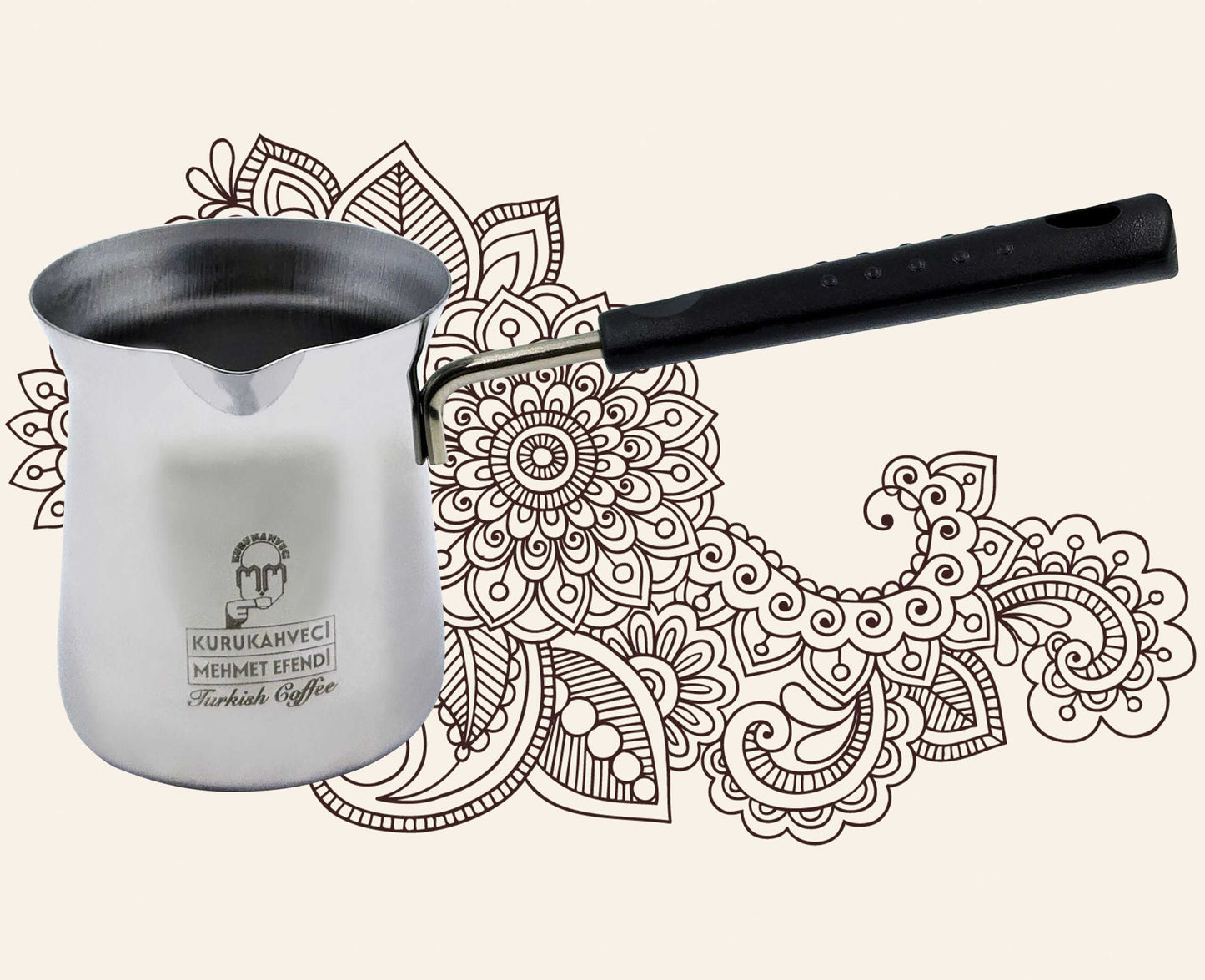 Turku kafijas kanna, maza, CEZVE, Sudraba krāsā (līdz 4 tasītēm)