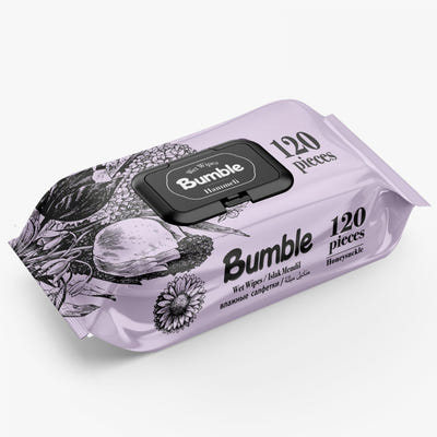 Bumble drėgnos servetėlės sausserdis 120 vnt