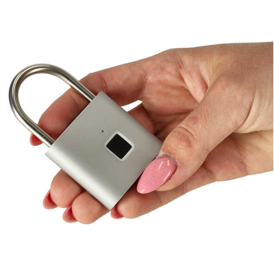 Viedā elektroniskā piekaramā slēdzene ar pirkstu nospiedumu lasītāju (IP56 / USB) 