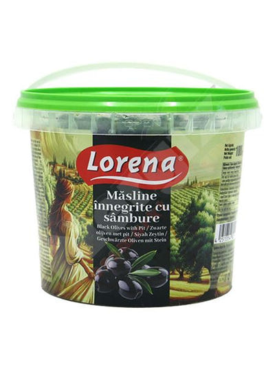Melnās olīvas ar kauliņiem "Kalamata", Lorena, 1kg