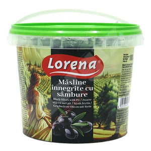 Melnās olīvas ar kauliņiem "Kalamata", Lorena, 1kg