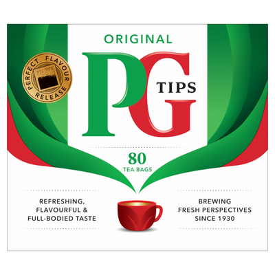 PG Tips Original melnā tēja, tējas maisiņi, (80 gab, 232g)