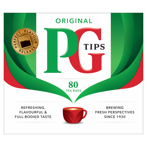 PG Tips Original melnā tēja, tējas maisiņi, (80 gab, 232g)