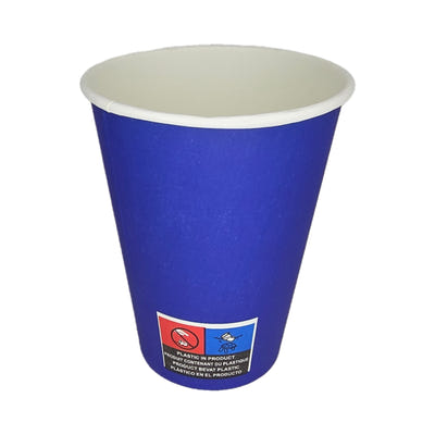 Papīra glāzes 400ml, 14oz, ø90mm, zilas, 10 gab.