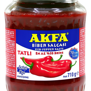 Paprikas pasta stikla burkā, saldā, AKFA, 710g