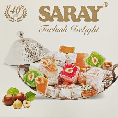 Saray asorti turkiškas lokumas su lazdyno riešutais 400g