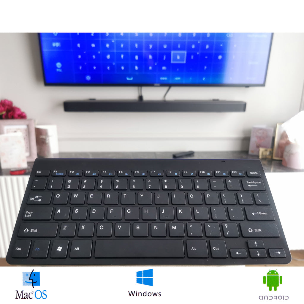 Smart TV bezvadu klaviatūra, melna