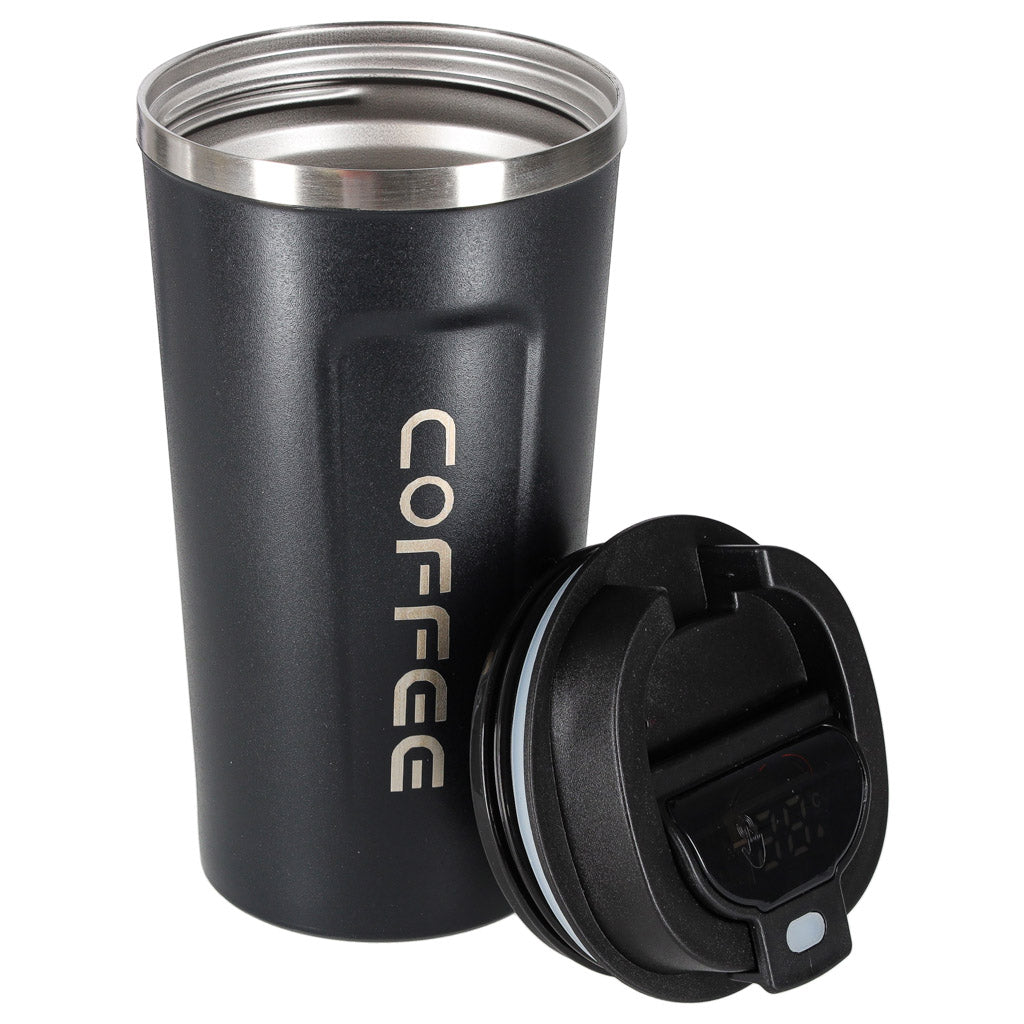 Viedā ceļojumu termokrūze ar LED displeju, melna, 500ml 