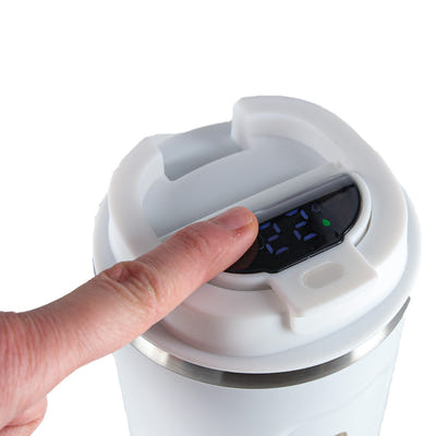Viedā ceļojumu termokrūze ar LED displeju, balta, 500ml 
