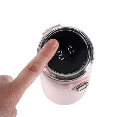 Termoss ar iemuti un LED displeju, rozā, 350ml 