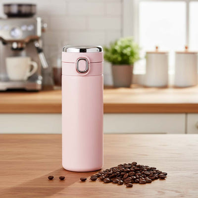 Termoss ar iemuti un LED displeju, rozā, 350ml 