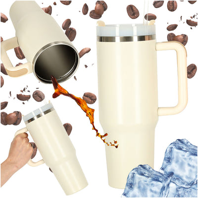 Termokrūze ar rokturi, krēmkrāsa, 1200ml