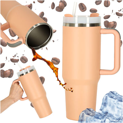 Termokrūze ar rokturi, pūderrozā, 1200ml