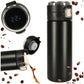 Termoss ar iemuti un LED displeju, melna, 350ml