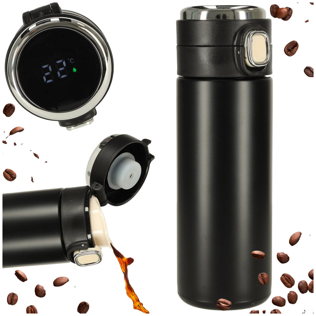 Termoss ar iemuti un LED displeju, melna, 350ml