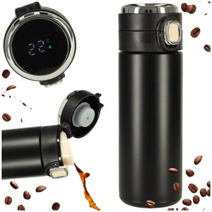 Termoss ar iemuti un LED displeju, melna, 350ml