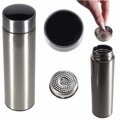 Viedais termoss ar LED displeju, sudrabs, 500ml