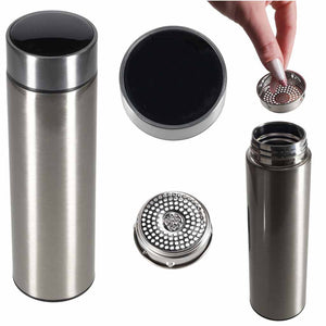 Viedais termoss ar LED displeju, sudrabs, 500ml