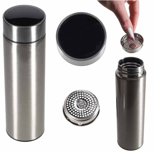 Viedais termoss ar LED displeju, sudrabs, 500ml
