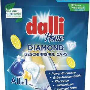 Trauku mazgājamās mašīnas kapsulas, Dalli Home Diamond, 23 gab.