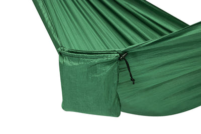 Ceļojumu un tūrisma šūpuļtīkls, hammoks, 270 cm, zaļš 