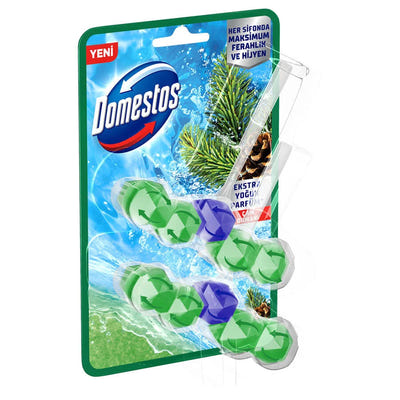 Tualetes bloks ar priežu aromātu, Domestos, 2x50g Tualetes bloks ar priežu aromātu, Domestos, 2x50g