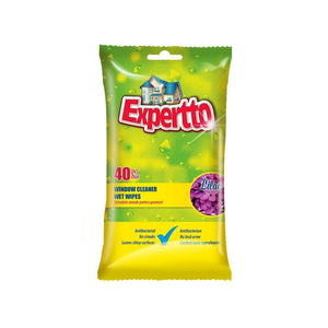 Антибактериальные влажные салфетки для окон, EXPERTTO, 40 шт.