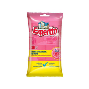 Антибактериальные влажные салфетки для кухни, EXPERTTO, 40 шт.