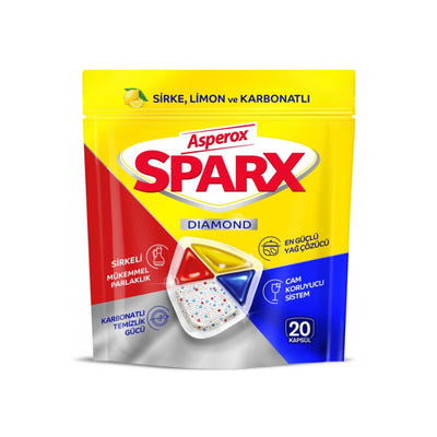 Asperox Sparx, dimanta trauku mazgāšanas tabletes, 20 gab., 234 g
