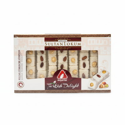 Avşarlar Özel Sultan Türk Lokumu 350g Avşarlar Sultan Lokum Beyaz Zemin
