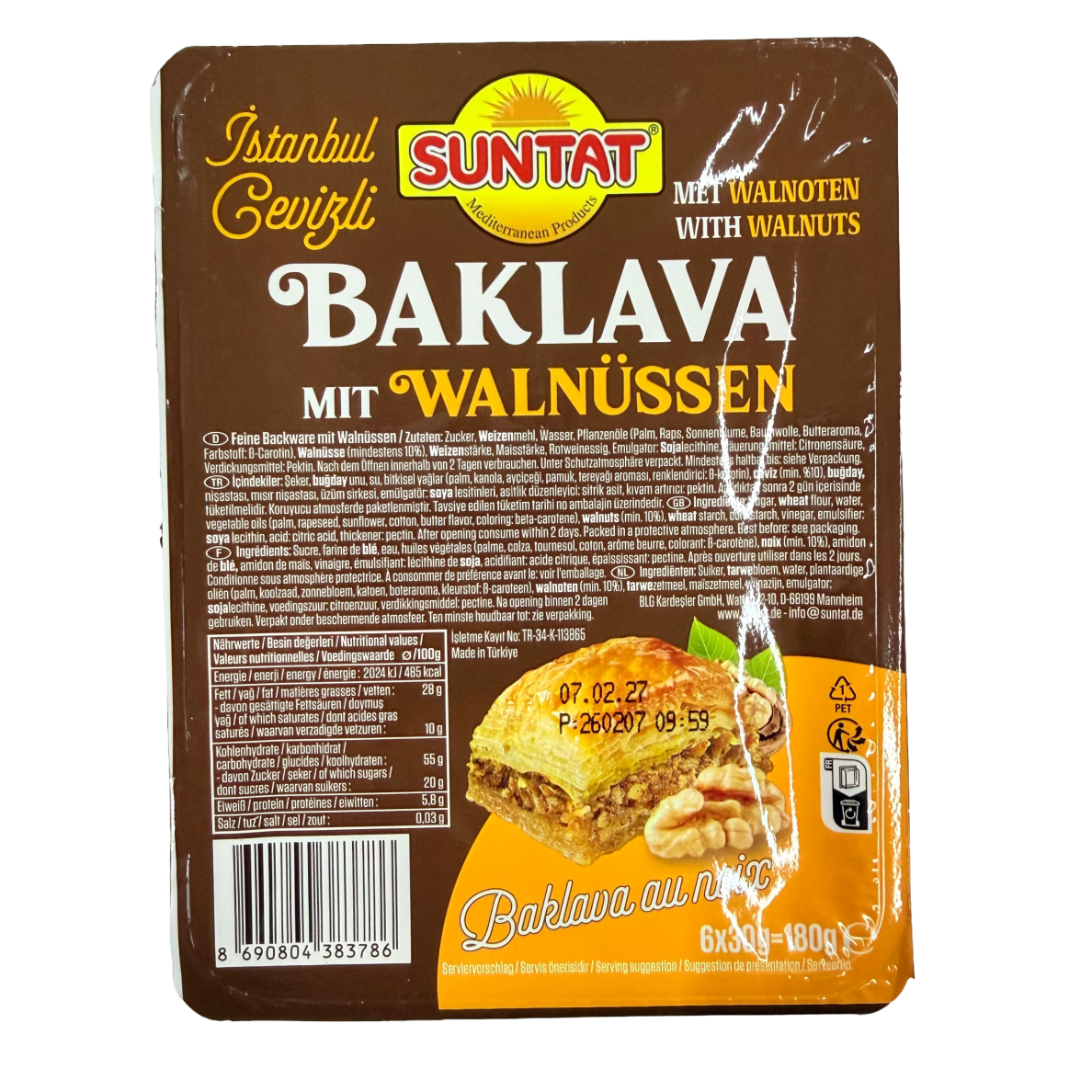 Baklava ar valriekstiem, SUNTAT, 180g