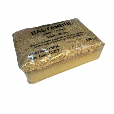 Tradicionālās dabīgās glicerīna ziepes, roku darbs ar sēra aromātu, 100g