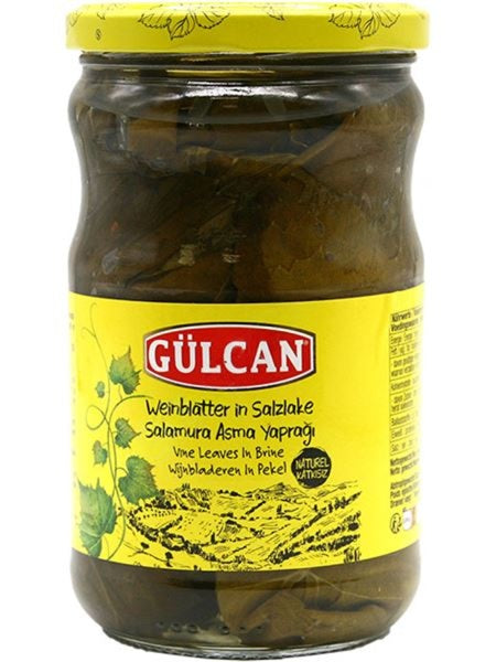 Gülcan, sālītas vīnogu lapas, 650g 